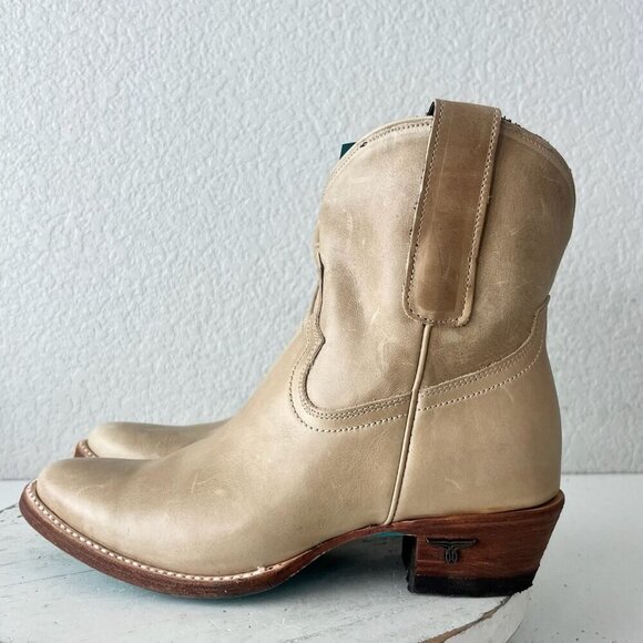 Lane PLAIN JANE Womens Cowboy Bootie 7.5 Butterscotch Western Cowgirl Ankle Boot - Picture 4 of 11